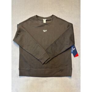 Reebok To The Core Crewneck Sweatshirt Women’s Size Small Black  *NWT*